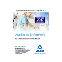 Auxiliar de enfermería del Servicio Extremeño de Salud (SES). Temario Específico volumen 1